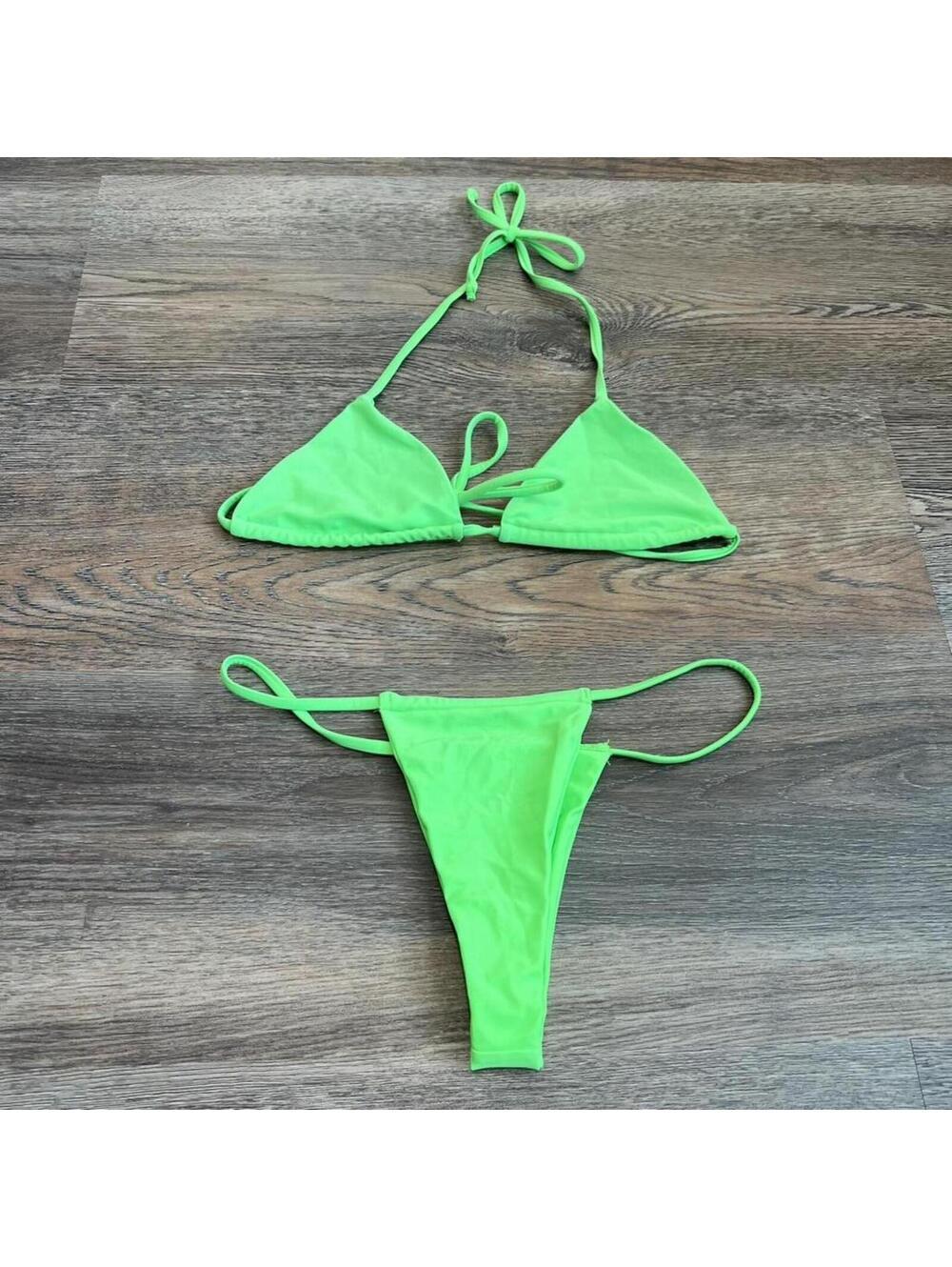 Women's Green Bikinis-and-tankini-set